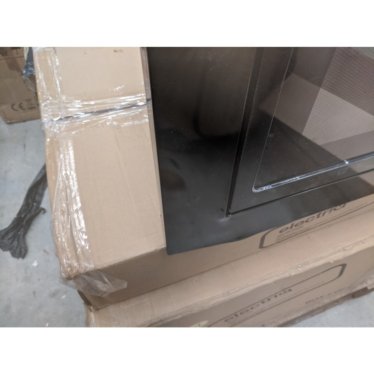 GRADE A3 - electriQ 20L Built-In Microwave with Grill in Black