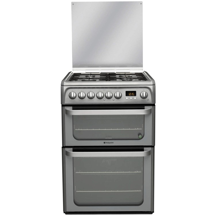 Refurbished Hotpoint HUD61GS 60cm Dual Fuel Cooker