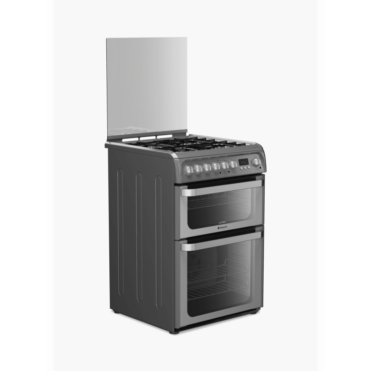 Refurbished Hotpoint HUD61GS 60cm Dual Fuel Cooker