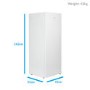 GRADE A2 - electriQ EQFS1420FZ 157L  55cm Freestanding Freezer - White 
