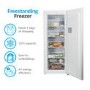 GRADE A2 - electriQ EQFS1420FZ 157L  55cm Freestanding Freezer - White 
