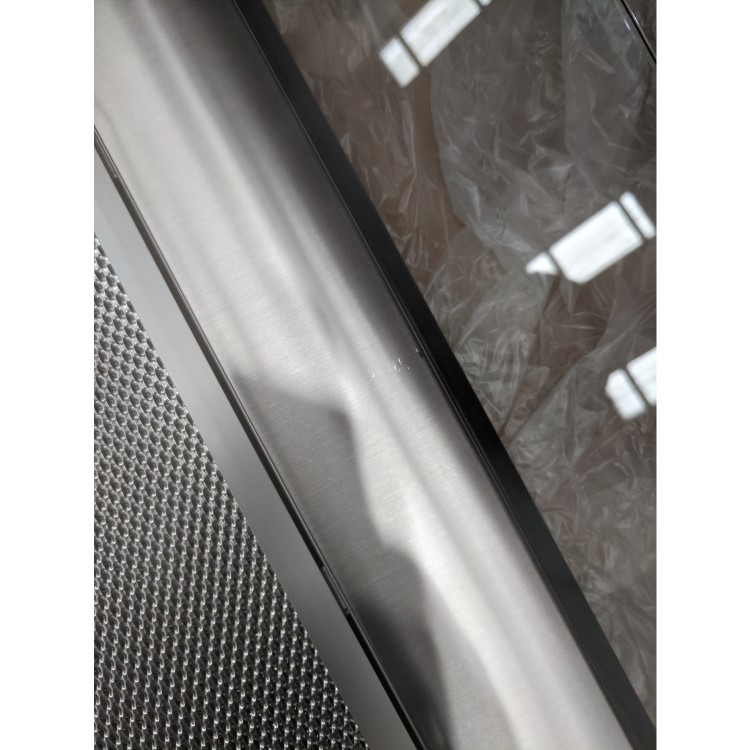 GRADE A2 - electriQ 60cm Stainless Steel Curved Glass Chimney Cooker Hood 
