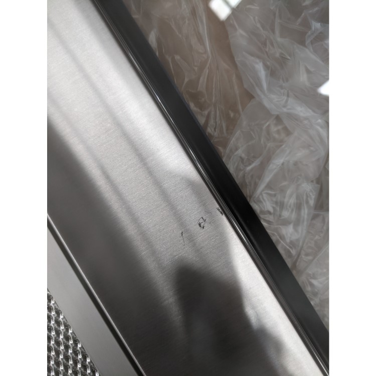 GRADE A2 - electriQ 60cm Stainless Steel Curved Glass Chimney Cooker Hood 