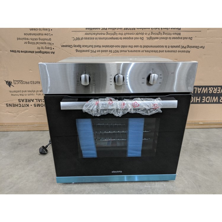 Refurbished electriQ EQOVENM2 60cm Single Built In Electric Oven Stainless Steel