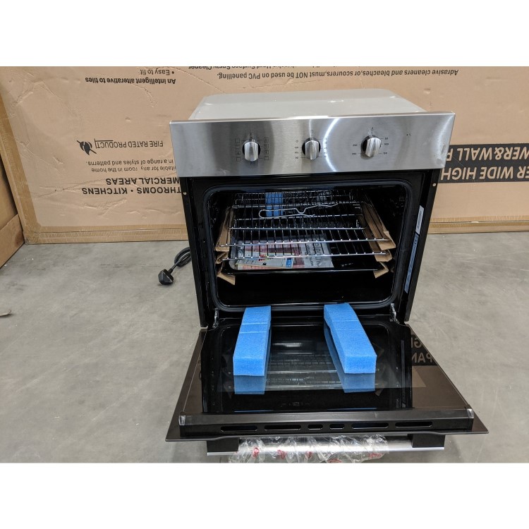 Refurbished electriQ EQOVENM2 60cm Single Built In Electric Oven Stainless Steel