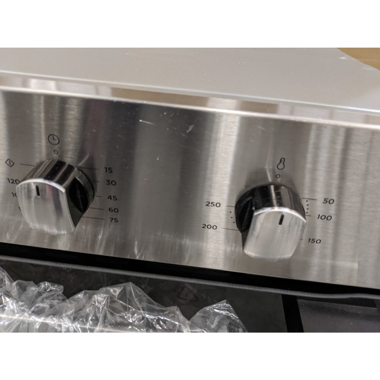 GRADE A3 - electriQ 65 Litre 8 Function Fan Assisted Electric Single Oven in Stainless Steel - Supplied  with plug