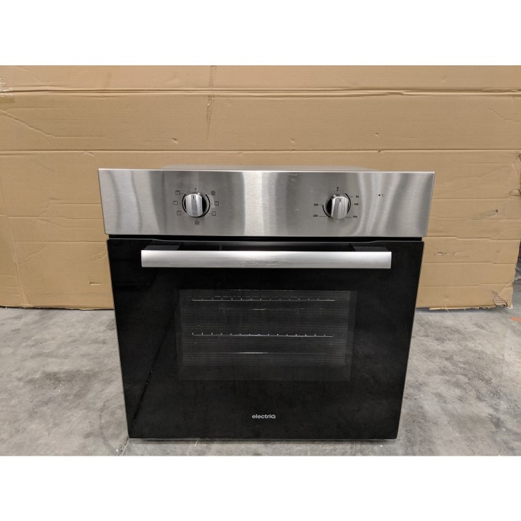 Refurbished electriQ EQOVENM1 60cm Single Built In Electric Oven Stainless Steel