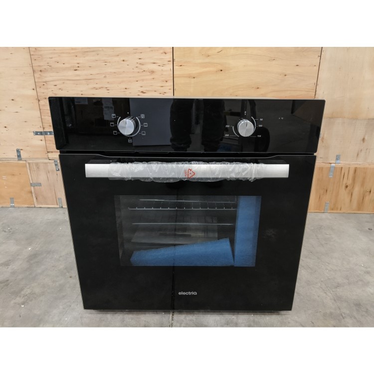 Refurbished electriQ EQOVENM1BLACK 60cm Single Built In Electric Oven Black