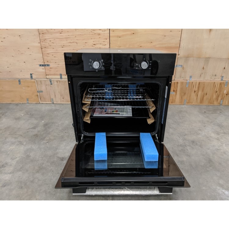 Refurbished electriQ EQOVENM1BLACK 60cm Single Built In Electric Oven Black
