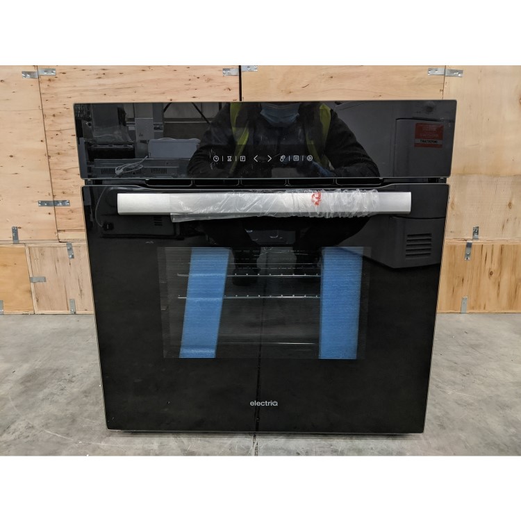 GRADE A3 - electriQ 65 Litre 9 Function Full Fan Touch Control Electric Single Oven in Black - Supplied with a plug