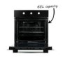 Refurbished electriQ EQOVENM2BLACK 60cm Single Built In Electric Oven Black