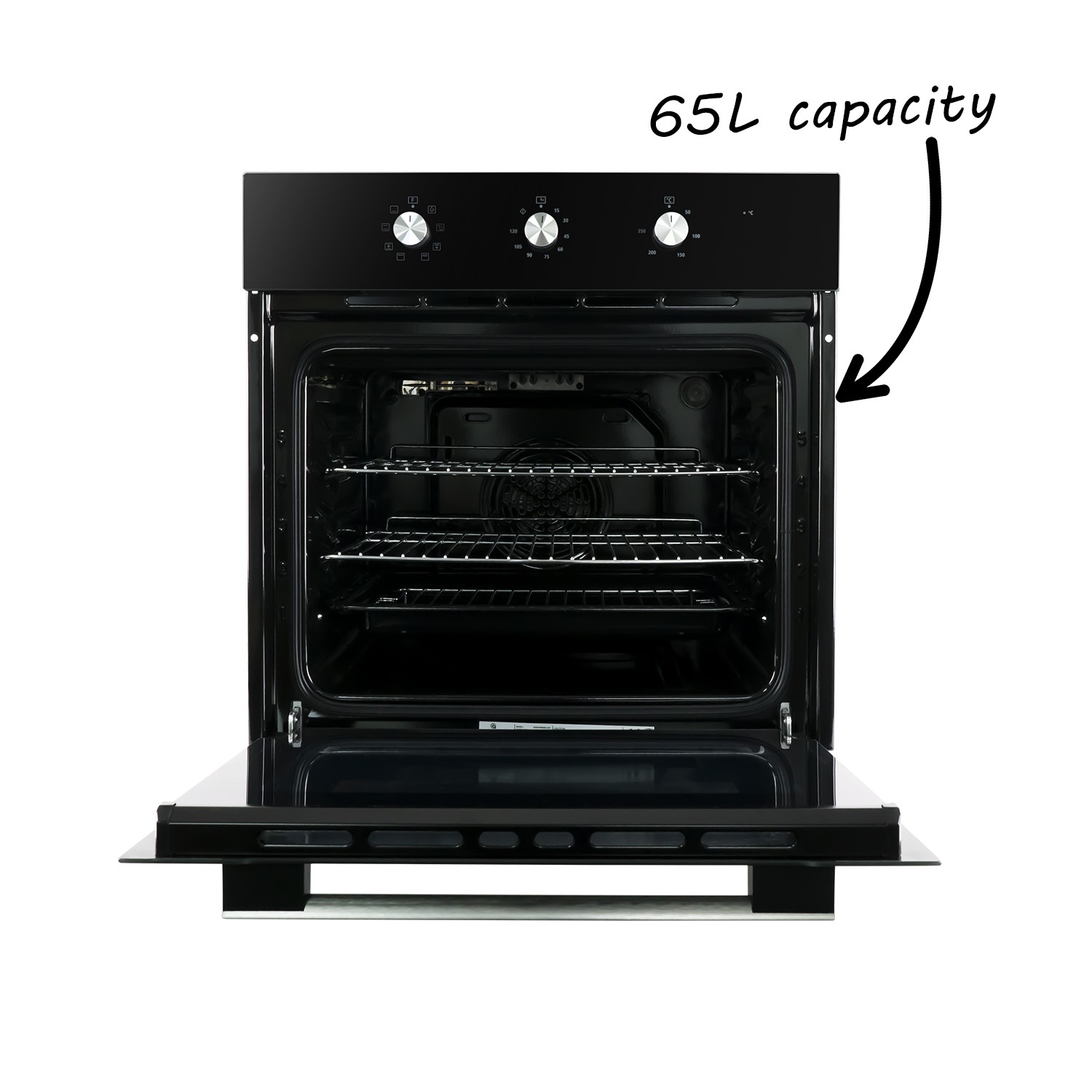 GRADE A2 electriQ 65 litre 8 Function Fan Assisted Electric Single