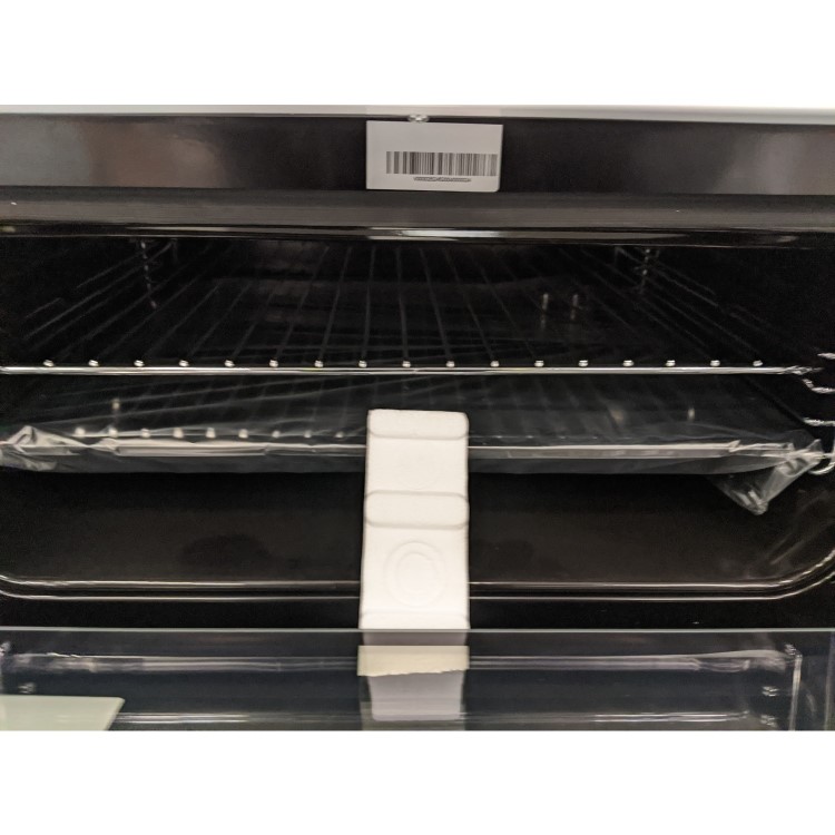 GRADE A3 - electriQ 60cm Double Oven Electric Cooker with Ceramic Hob & Programmable Timer - White