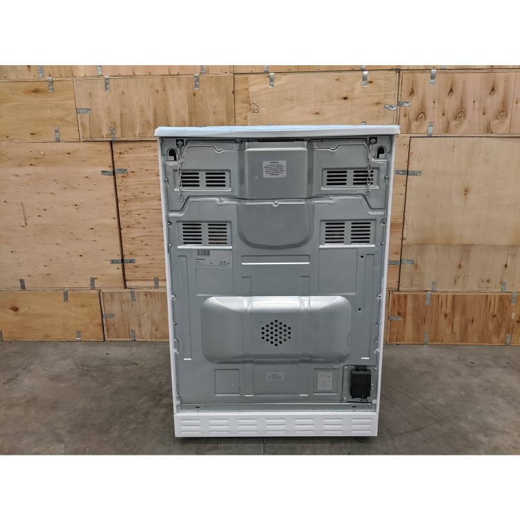GRADE A3 - electriQ 60cm Double Oven Electric Cooker with Ceramic Hob & Programmable Timer - White