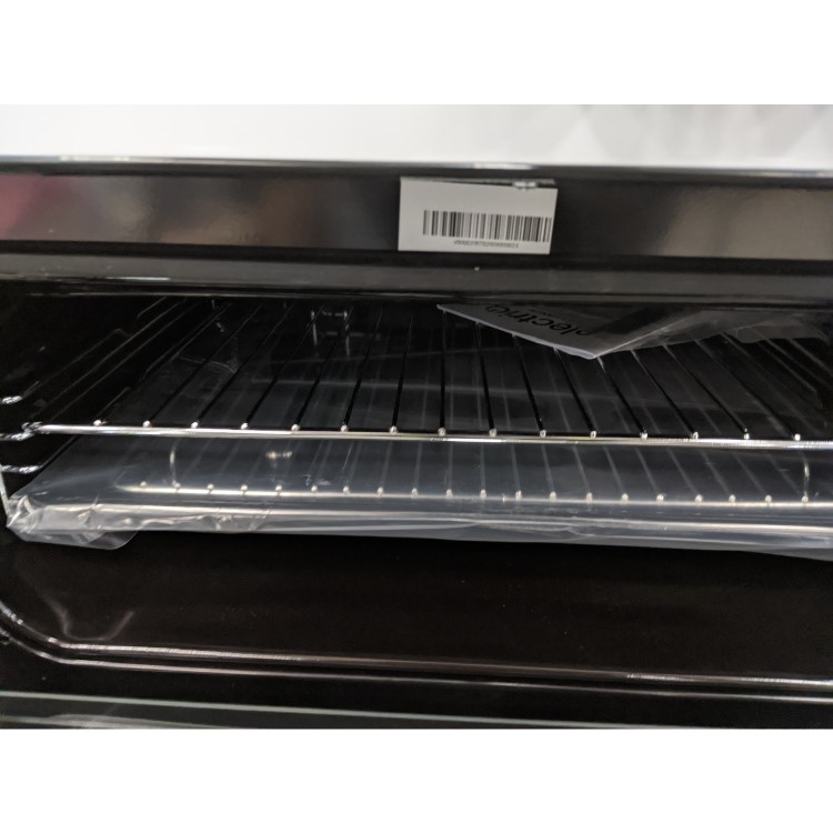 GRADE A3 - electriQ 60cm Twin Cavity Electric Cooker with Ceramic Hob - White