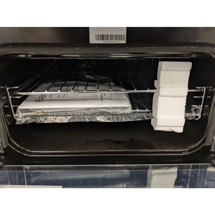 GRADE A3 - electriQ 50cm Double Cavity Electric with Sealed Plate Hob - White