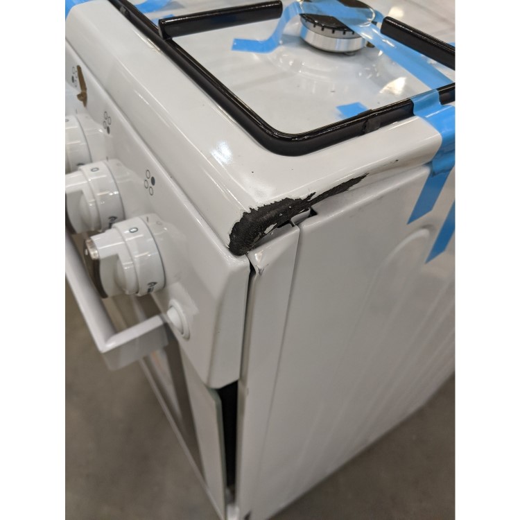 GRADE A3 - electriQ 50cm Single Oven Gas Cooker - White