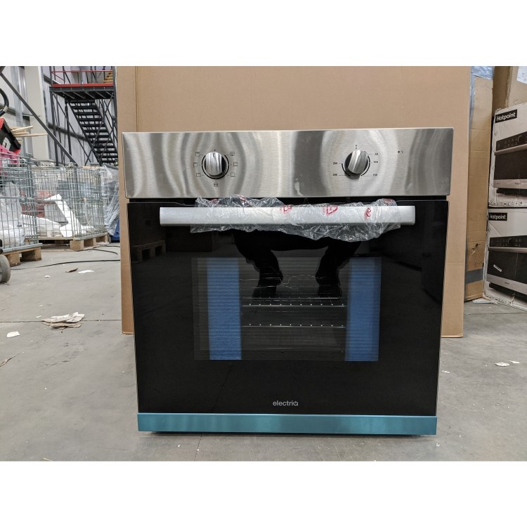 GRADE A3 - electriQ 70 litre 6 Function Built in Static Electric Single Oven - supplied with a plug