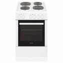 EQEC50W1 electriQ 50cm Electric Cooker with Sealed Plate Hob - White