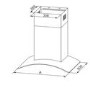electriQ 90cm Curved Glass Touch Control Chimney Cooker Hood - Stainless Steel