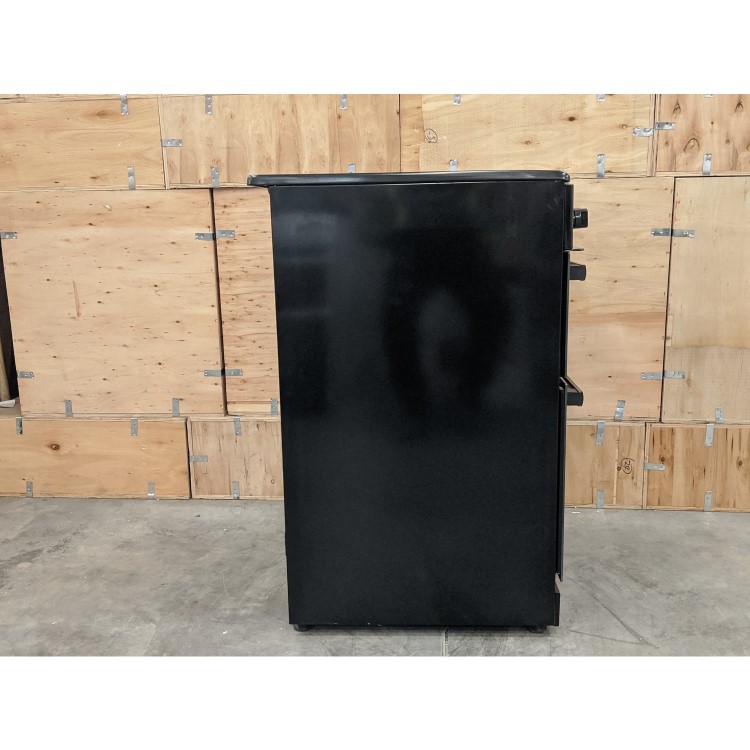 GRADE A3 - electriQ 60cm Double Oven Electric Cooker with Ceramic Hob & Programmable Timer - Black