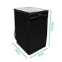 Refurbished electriQ EQDW45BLACK 10 Place Freestanding Dishwasher Black