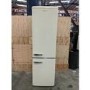 Refurbished electriQ 244 Litre Freestanding Fridge Freezer Retro 60/40 Split 55cm Wide - Cream