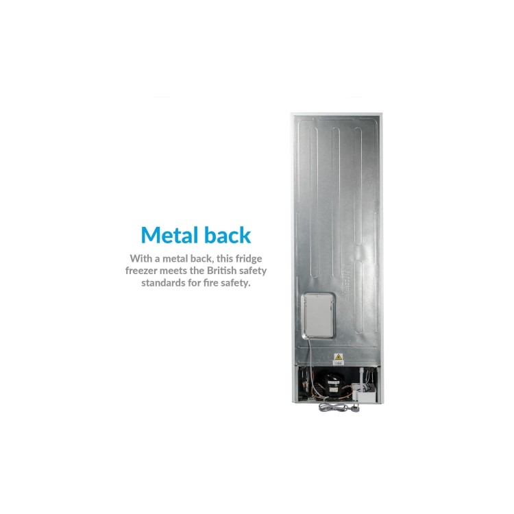 GRADE A2 - electriQ 231 Litre Freestanding Fridge Freezer 50/50 Split Frost Free 55cm Wide - White