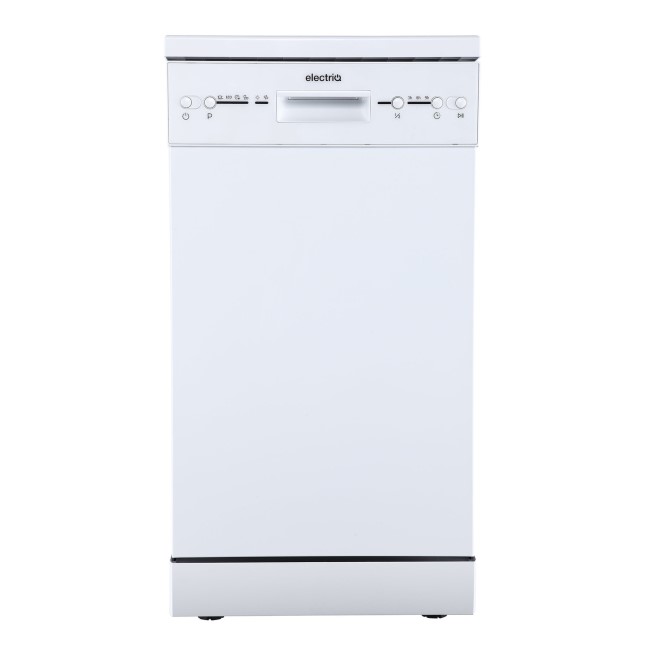 GRADE A2 - electriQ 10 Place Slimline Freestanding Dishwasher - White