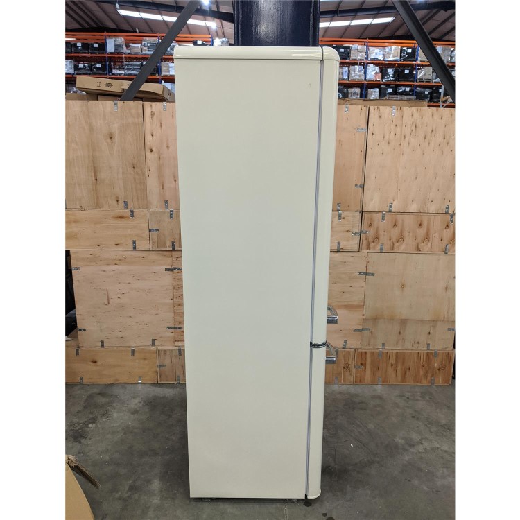 Refurbished electriQ 244 Litre Freestanding Fridge Freezer Retro 60/40 Split 55cm Wide - Cream