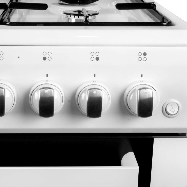 GRADE A3 - electriQ 50cm Gas Cooker with Single Oven in White