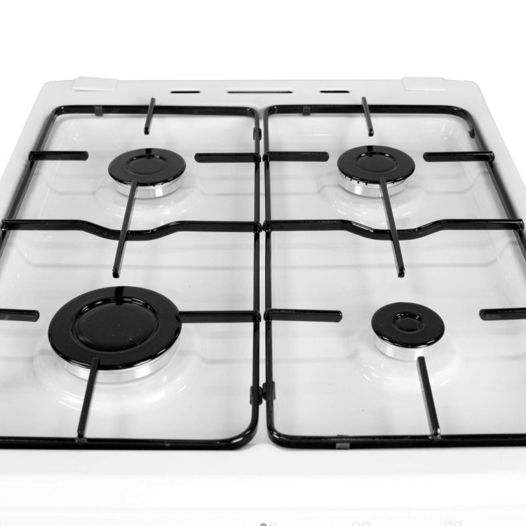 GRADE A3 - electriQ 50cm Gas Cooker with Single Oven in White