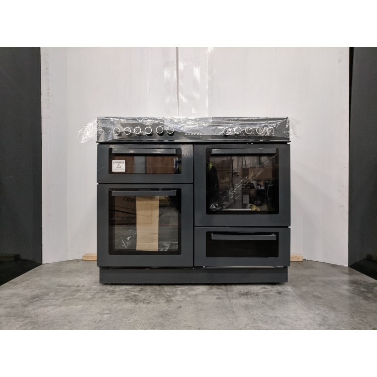 Refurbished electriQ EQRANGE100SLATE 100cm Dual Fuel Range Cooker Slate Grey