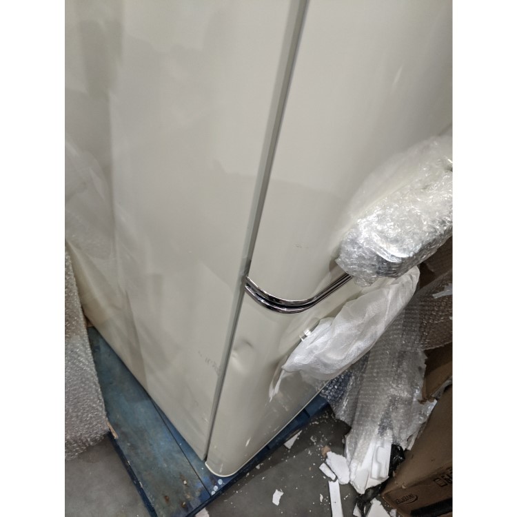 Refurbished electriQ 244 Litre Freestanding Fridge Freezer Retro 60/40 Split 55cm Wide - Cream
