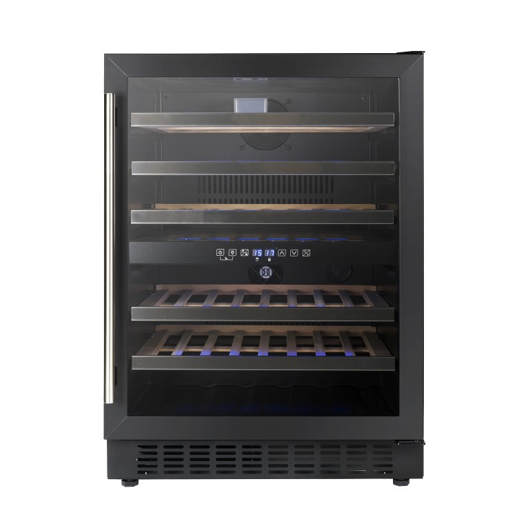 electriQ 60cm Dual Zone Wine Cooler - Black