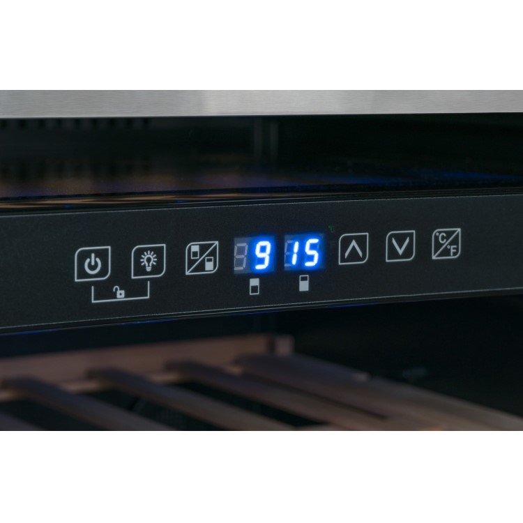 electriQ 60cm Dual Zone Wine Cooler - Black