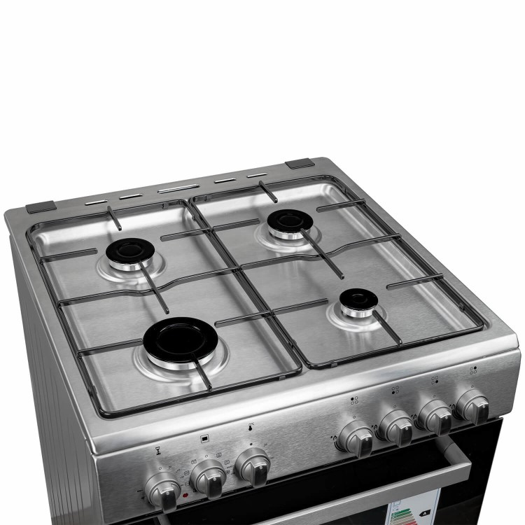 Refurbished electriQ 60cm Single Oven Dual Fuel Cooker - Stainless Steel