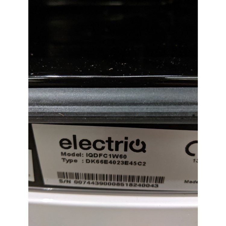 Refurbished electriQ 60cm Double Oven Dual Fuel Cooker - White