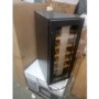Refurbished electriQ 19 Bottle Freestanding Under Counter Wine Cooler Single Zone 30cm Wide 82cm Tall - Black
