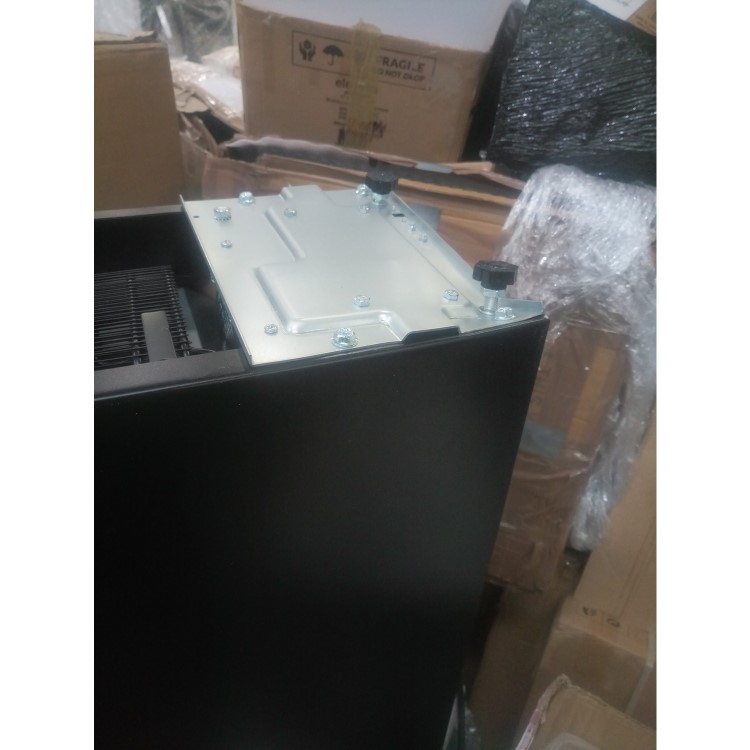 Refurbished electriQ 19 Bottle Freestanding Under Counter Wine Cooler Single Zone 30cm Wide 82cm Tall - Black
