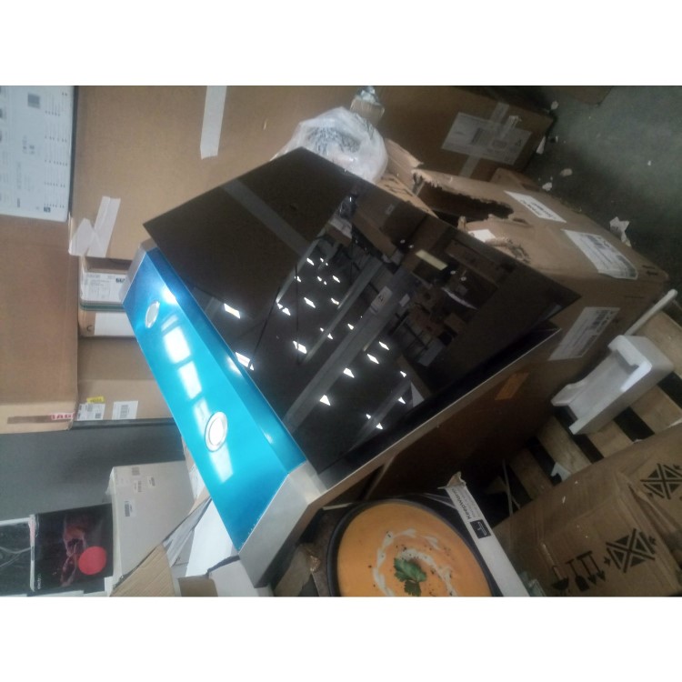 Refurbished electriQ 90cm Angled Black Glass Touch Control Cooker Hood Includes Optional Chimney  -  5 Year warranty