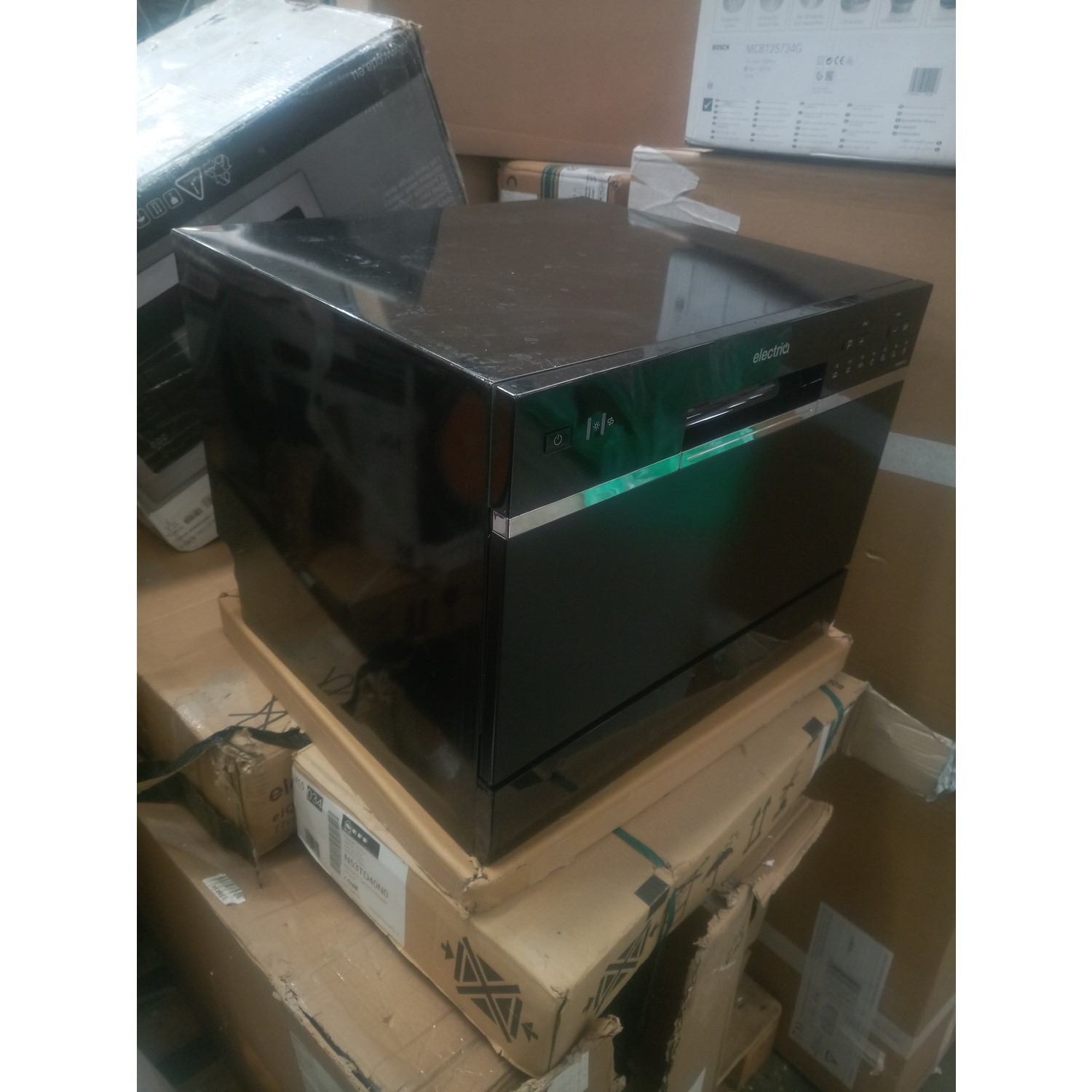 Refurbished electriQ Table Top Dishwasher Black electriQ