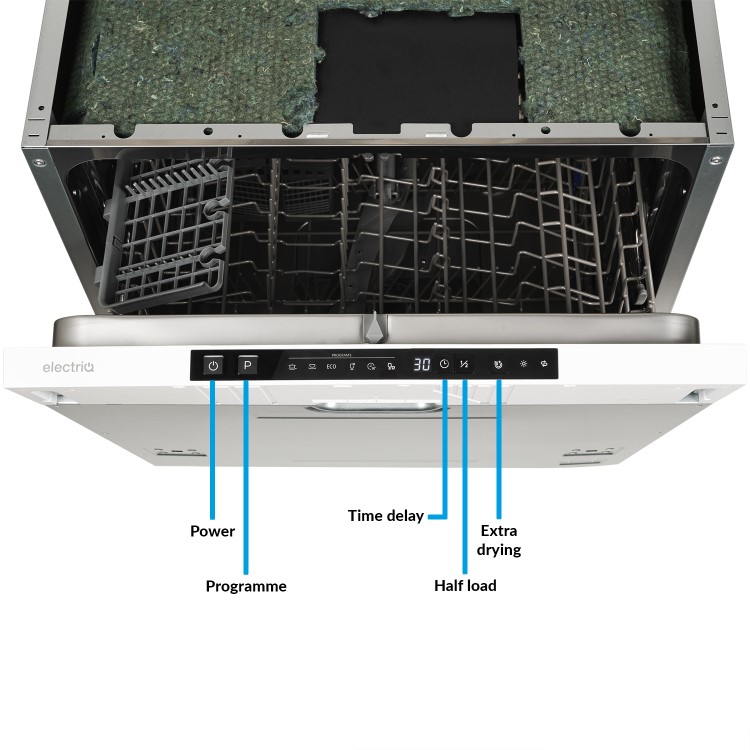 electriQ - 14 Place Settings Fully Integrated Dishwasher