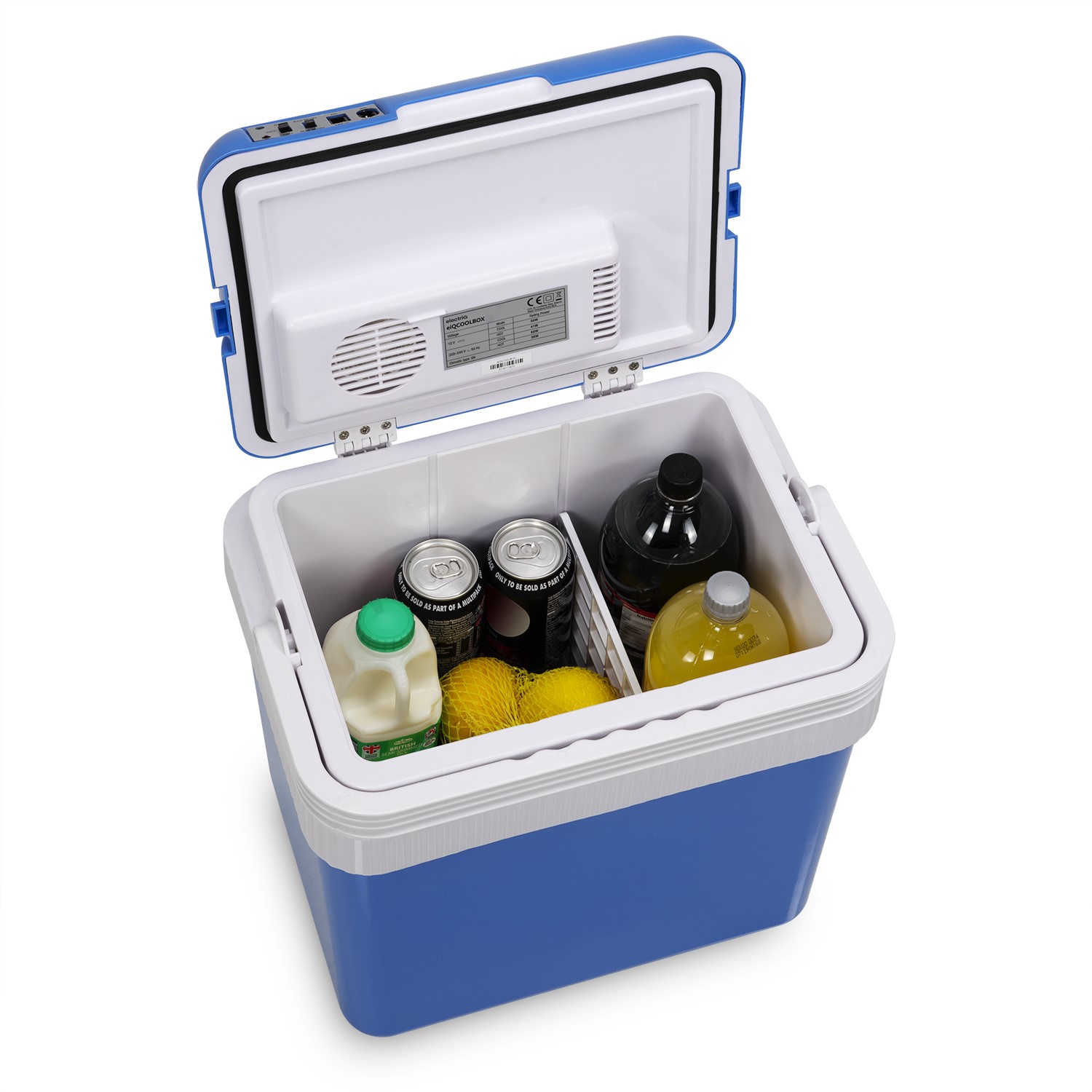 GRADE A1 - electriQ 24l Portable Hot Cold Electric Cool Box with 12v and  Mains Plug