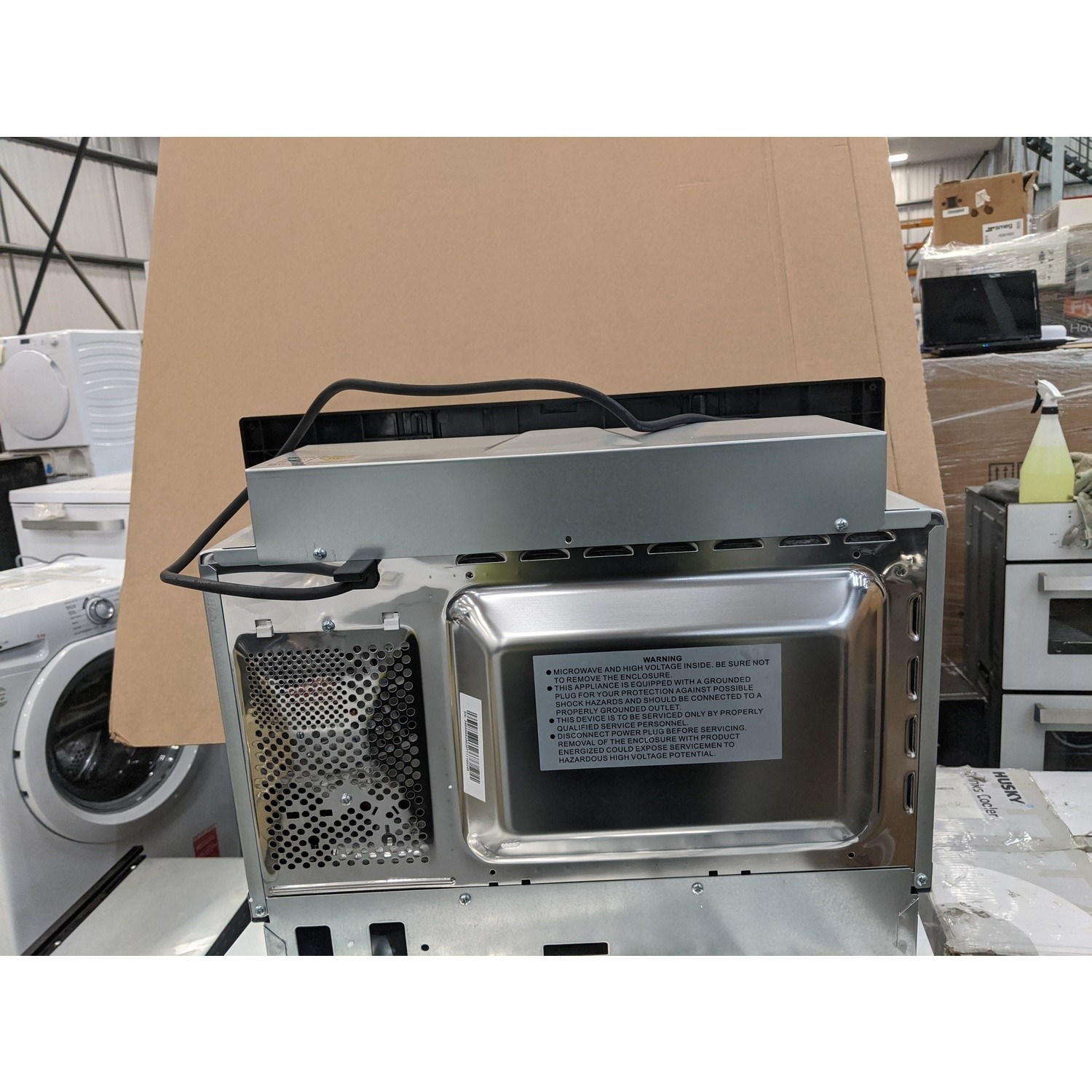 Refurbished electriQ 20L 800W Black BuiltIn Microwave with Grill electriQ