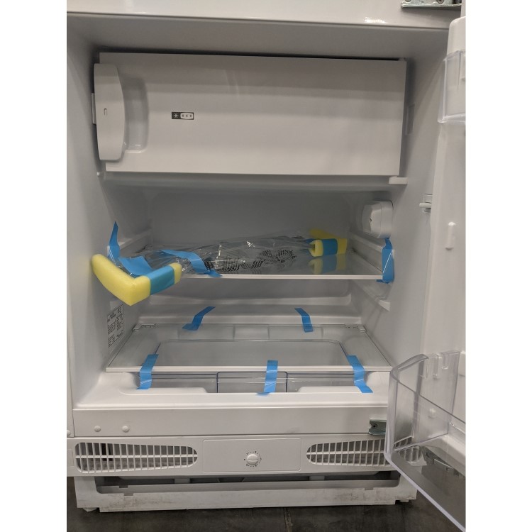 Refurbished electriQ 115 Litre Integrated Under Counter Fridge With Ice Box 60cm Wide - White