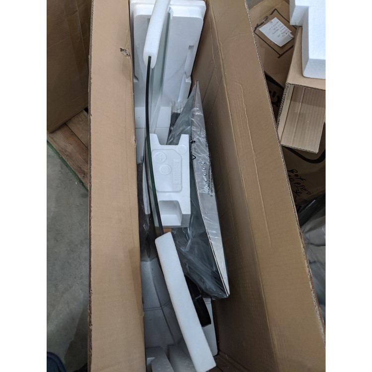 Refurbished electriQ 90cm Curved Glass Chimney Cooker Hood - Stainless Steel