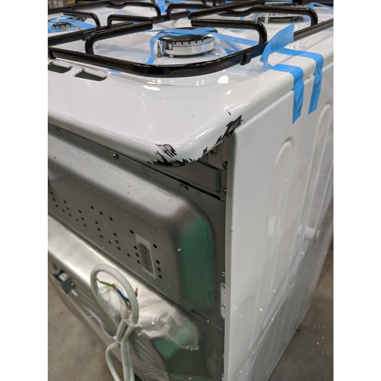 Refurbished electriQ 60cm Double Oven Dual Fuel Cooker - White
