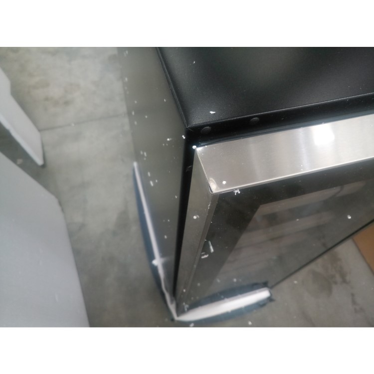 Refurbished electriQ 18 Bottle Freestanding Under Counter Wine Cooler Full Single Zone 30cm Wide 82cm Tall - Black