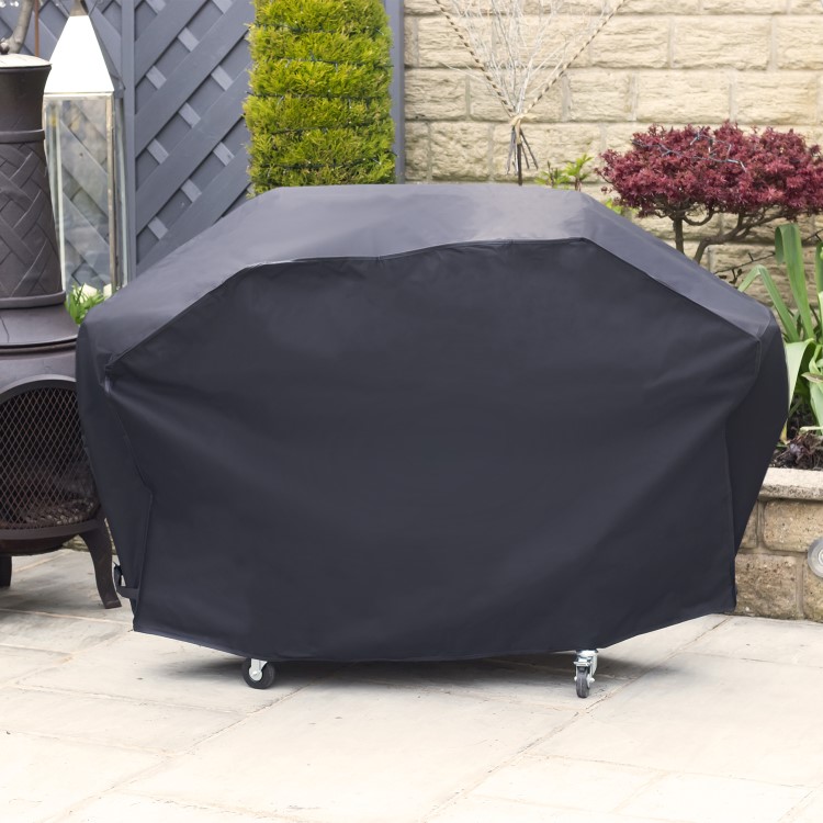 Refurbished electriQ The Georgia Classic 6 Burner Gas BBQ with side burners in Stainless Steel Includes FREE BBQ Cover and Utensil Set